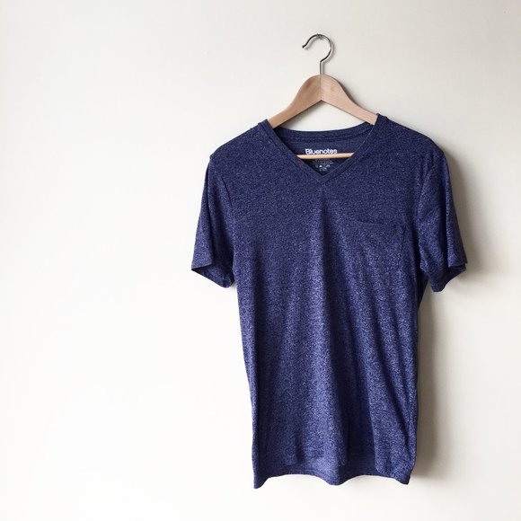 Bluenotes Other - Bluenotes Marbled Purple Cotton Blend V-Neck Tee